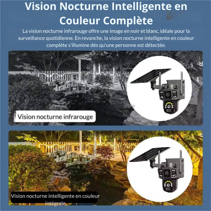 🌙 Vision Nocturne & Infrarouge Intelligente – Protégez votre maison même dans le noir total